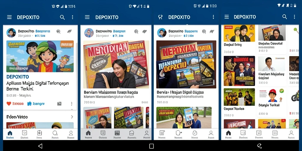 Tampilan antarmuka aplikasi DEPOXITO yang menarik dan informatif.