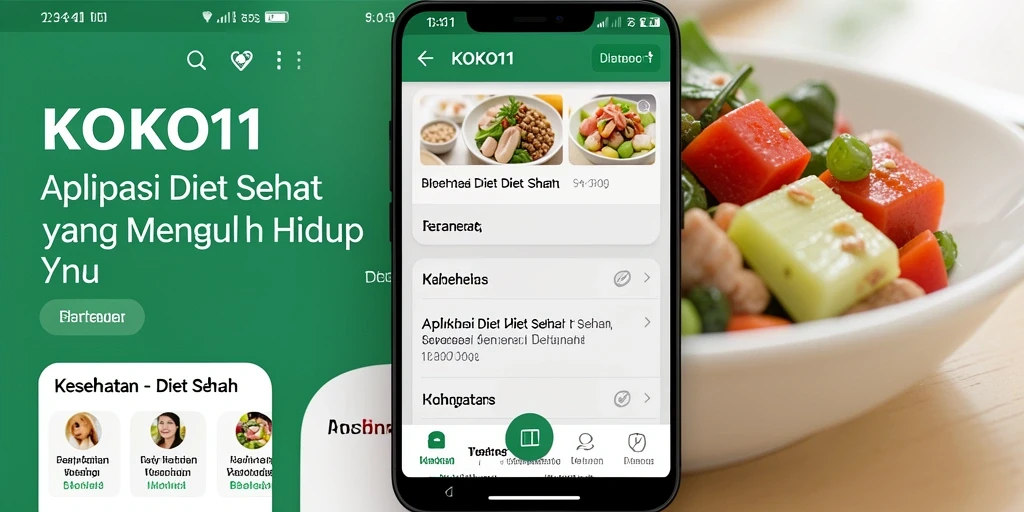 Antarmuka pengguna KOKO11 yang intuitif untuk diet sehat.