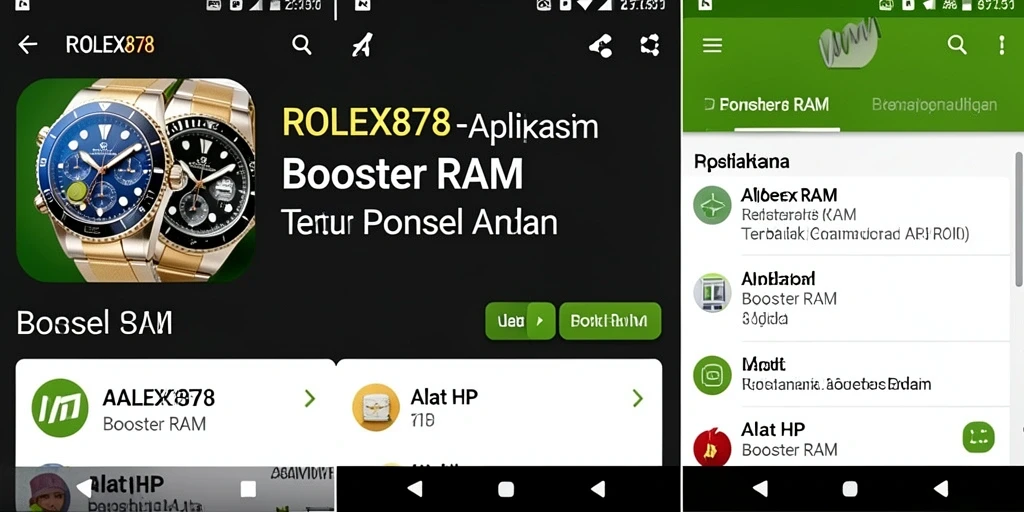 Tampilan antarmuka aplikasi ROLEX878 yang sederhana dan intuitif.