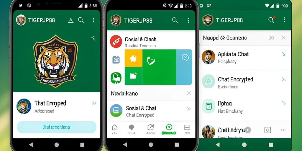 Tampilan antarmuka pengguna TIGERJP88 yang menarik dan modern.