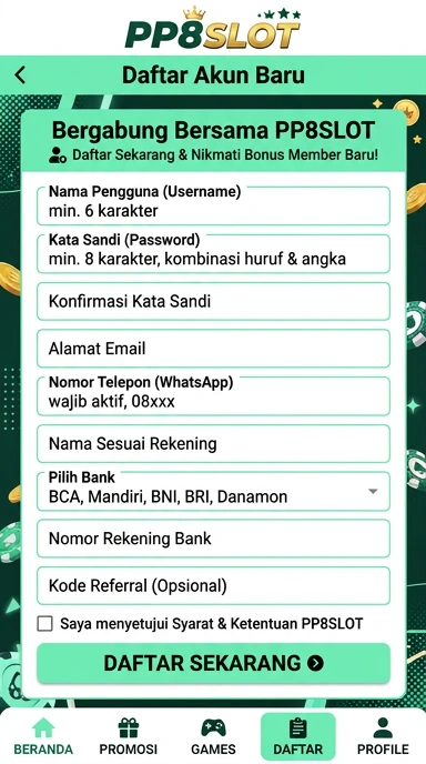 Panduan Lengkap Registrasi Akun pp8slot untuk Pengguna Android