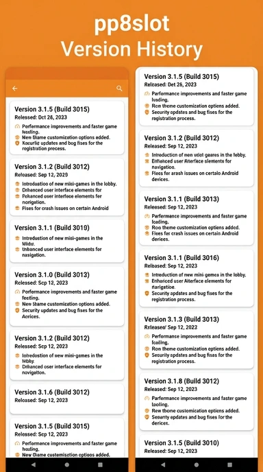 Riwayat Versi pp8slot untuk Pengguna Android